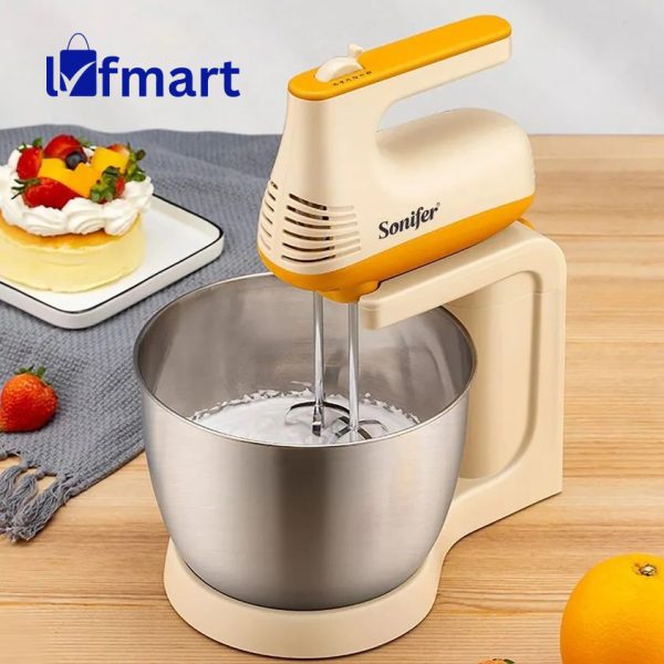 Sonifer Stand Mixer SF-7029 (150W, 3.5L) Stainless Steel bowl 5 speeds automatic electric mixer