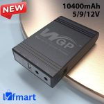 New Version WGP mini UPS 10400mAh – 5/9/12V – Black