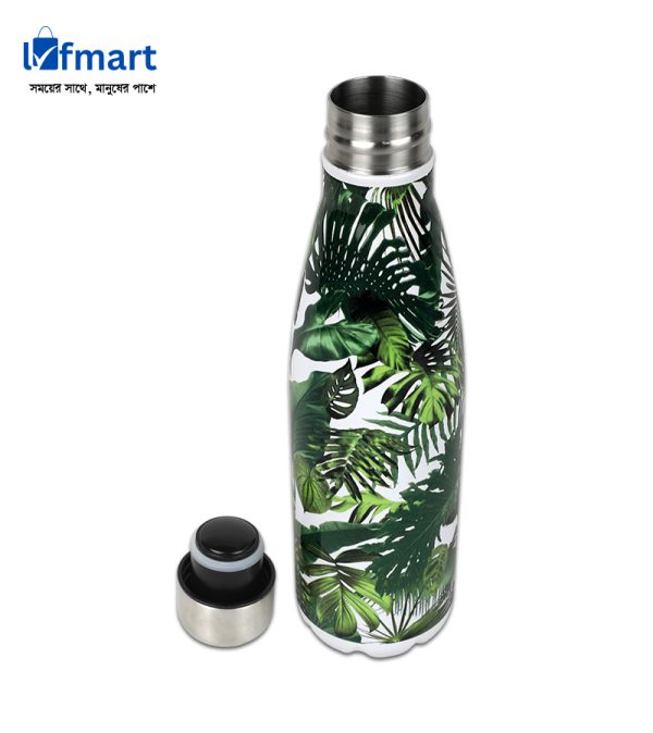 SS Cola Water Bottle 450 ML(Green Leaf Print)