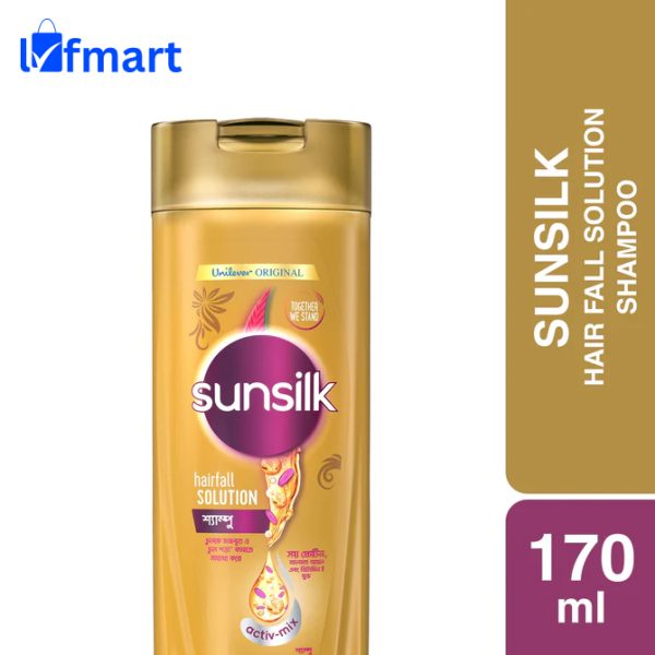 সানসিল্ক শ্যাম্পু হিয়ার ফল সলিউশন 170 মিলি (চুল পড়া বন্ধ করে)