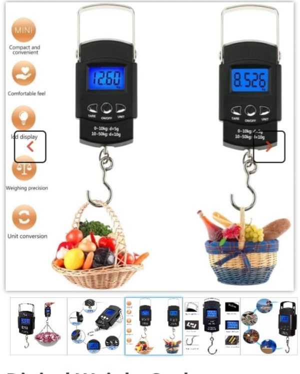 Digital Weight Scale (১০ গ্রাম থেকে ৫০ কেজি ওজন মাপা যায়)